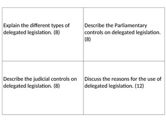 OCR A Level Law Revision Flash Cards (Paper 2 2022)