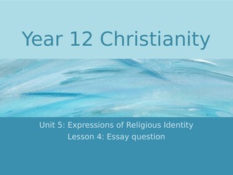 Baptism AQA A Level Essay Question