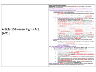 OCR A Level Law Revision Flash Cards (Paper 3 - Nature of Law and Human Rights)