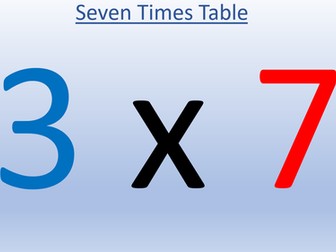 Seven Times Table (Animated PowerPoint).