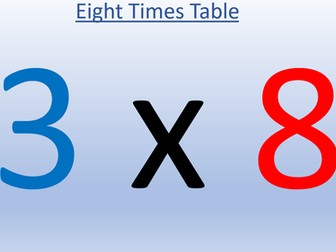 Eight Times Table (Animated PowerPoint).