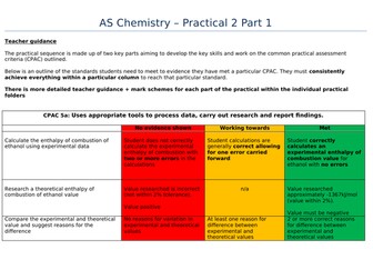 AQA A Level Chemistry Required Practical 2 - Enthalpy of Combustion
