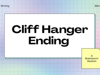 How to write a cliff hanger ending - creative writing (Level 1 and 2)