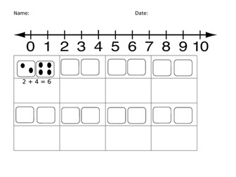 Addition of Numbers 1-20 -  Worksheet