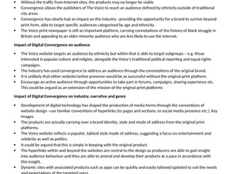 AQA A Level Media Studies The Voice