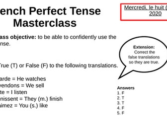 French Perfect Tense with Avoir Masterclass
