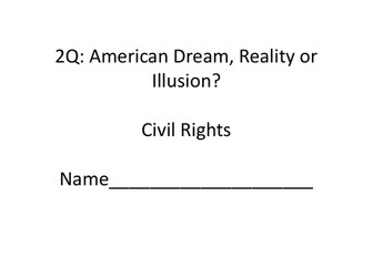 A Level AQA American Dream: Civil Rights revision booklet