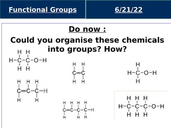 IGCSE Organic Chemistry Lesson 1: Functional Groups