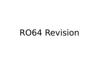 RO64 Revision Activity