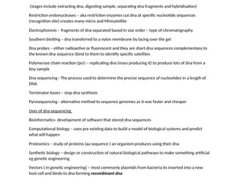 ocr alevel biology module 5 and 6 key terms with defentitions