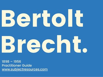 Bertolt Brecht - Drama Practitioner Pack