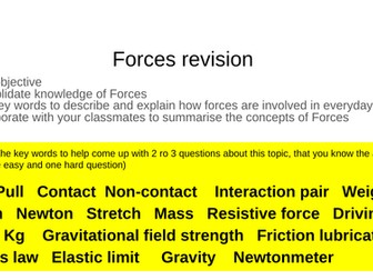 Revision for KS3 Forces - Activate