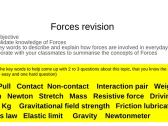 Revision for KS3 Forces - Activate
