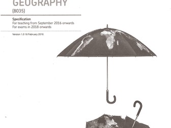 GCSE AQA Geography Paper 1+2 44 sides