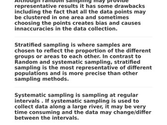 Fieldwork Flashcards GCSE AQA Geography