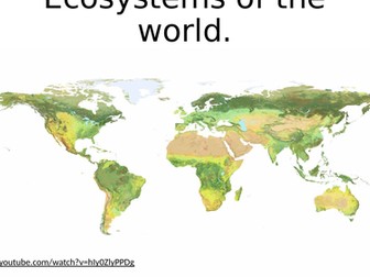 Ecosystems and resources whole unit of work KS3