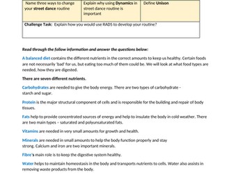 Nutrition Worksheet