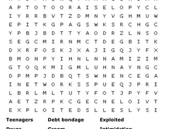 County Lines Word Search