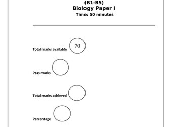 Biology Paper 1 (Mock exam )