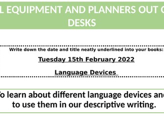 year 7 language devices-descriptive writing