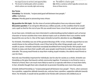 Aristotle: What is friendship?