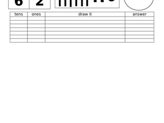 KS1 Tens and Ones dice activity - Roll and draw