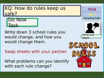 How rules keep us safe PSHE lesson
