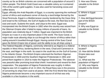 Why did Britain want an empire?