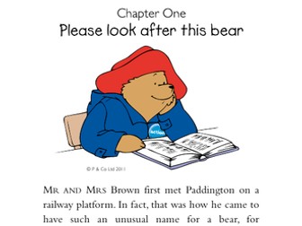 Paddington unit of English - instructions year 2
