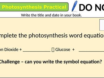 Photosynthesis Required Practical