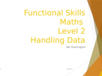 Functional Skills Level 2: Data Handling