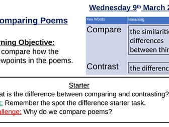 Comparing Poems