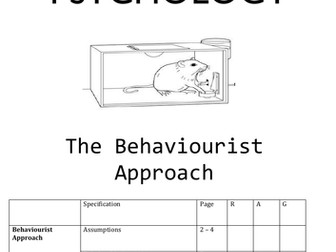 WJEC Psychology Unit 1: Behaviourist approach booklet