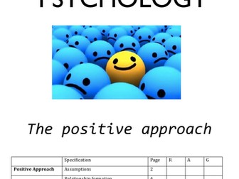 WJEC Psychology Unit 1: Positive approach booklet