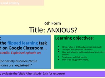 KS5 PPT Lesson on Stress