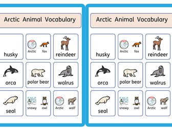 Arctic Animal Vocabulary