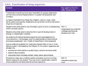 Classification and Food chains