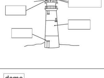 Labelling a Lighthouse Worksheets (2 Levels) & PowerPoint