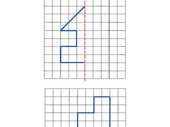 Completing Symmetrical Shapes - Geometry Worksheets