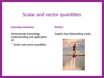 OCR Physics A Chapter 2: 3. Scalar and vector quantities