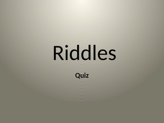 Riddles Quiz