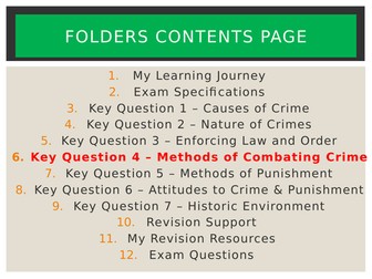 Eduqas History Crime & Punishment - Key Question 4: Methods of Combating Crime - Lesson 1