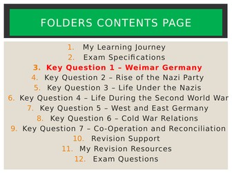 Eduqas History Germany 1919-1991 - Key Question 1: Weimar Germany - Lesson 3