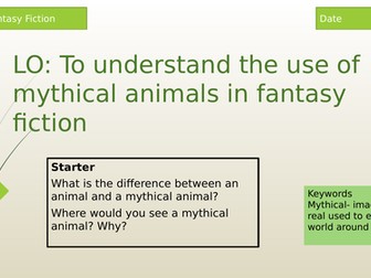 Fantasy Fiction Mythical Animals