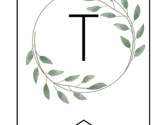 Topic Botanical Display Lettering