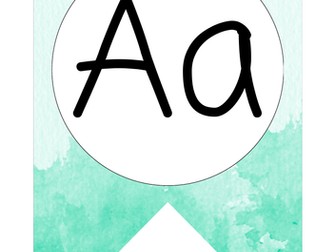 Natural Alphabet Capital/Lower Bunting Lettering