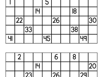 Missing Numbers - Counting to 50