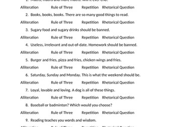 Identify PERSUASIVE LANGUAGE TECHNIQUES in HOOKS