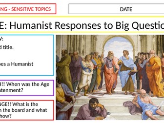 KS3 - Humanism // Humanist Responses to Big Questions