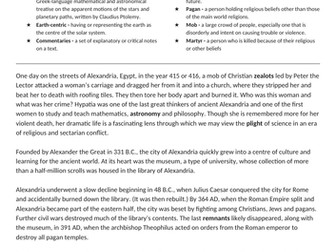 KS3 - Ancient Philosophy // Hypatia